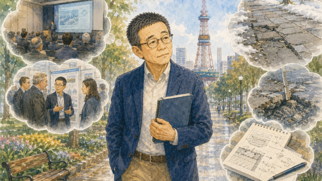 歩きながら振り返る